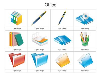 PPT图标素材之办公用品图标 提升办公演示的专业性与效率