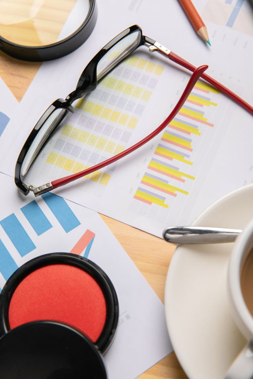 印泥报表 办公用品商务摄影图的艺术与应用